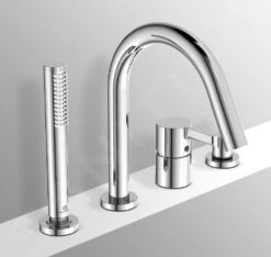 Ideal Standard Joy - Badkraan Voor Badrandmontage, 4-gats, Chroom BC789AA -Badkamer Luxe 7b732c018700133888e91146