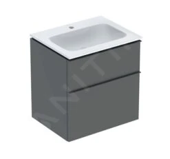 Geberit ICon - Wastafelkast Met Wastafel, 60x48x63 Cm, 2 Laden, Lava 502.335.JK.1
