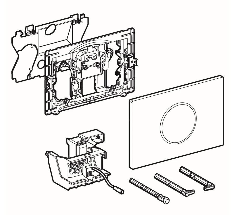 Geberit Sigma10 - Bedieningsplaat, Elektronisch, Dual Flush Spoeling, Netvoeding, Wit/chroom 115.907.KJ.1 4 Geberit Sigma10 - Bedieningsplaat, Elektronisch, Dual Flush Spoeling, Netvoeding, Wit/chroom 115.907.KJ.1 - Afbeelding 4
