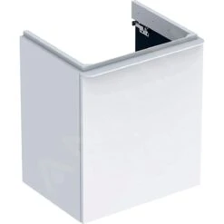 Geberit Smyle Square - Wastafelkast, 536x433x617 Mm, 1 Deur, Scharnieren Links, Glanzend Wit/mat Wit 500.366.00.1