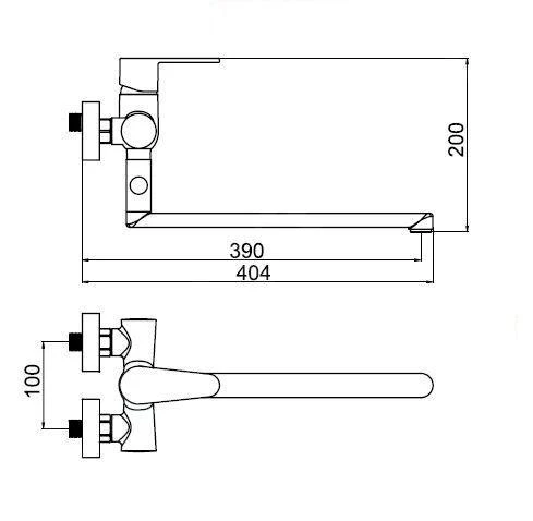 Novaservis Titania Fresh - Opbouw Badkraan, Chroom 96673/1,0 2 Novaservis Titania Fresh - Opbouw Badkraan, Chroom 96673/1,0 - Afbeelding 2
