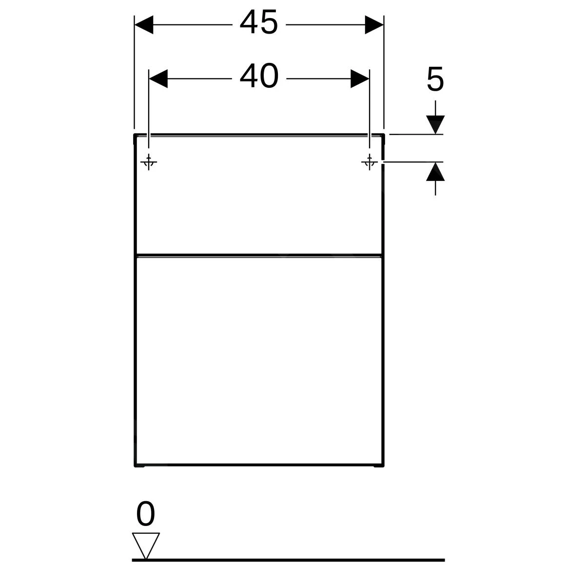 Geberit ICon - Zijkast, 450x600x477 Mm, Platina Hoogglans 840047000 2 Geberit ICon - Zijkast, 450x600x477 Mm, Platina Hoogglans 840047000 - Afbeelding 2
