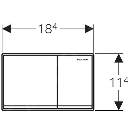 Geberit Omega60 - Bedieningsplaat OMEGA60, Geborsteld Chroom 115.081.GH.1 2 Geberit Omega60 - Bedieningsplaat OMEGA60, Geborsteld Chroom 115.081.GH.1 - Afbeelding 2