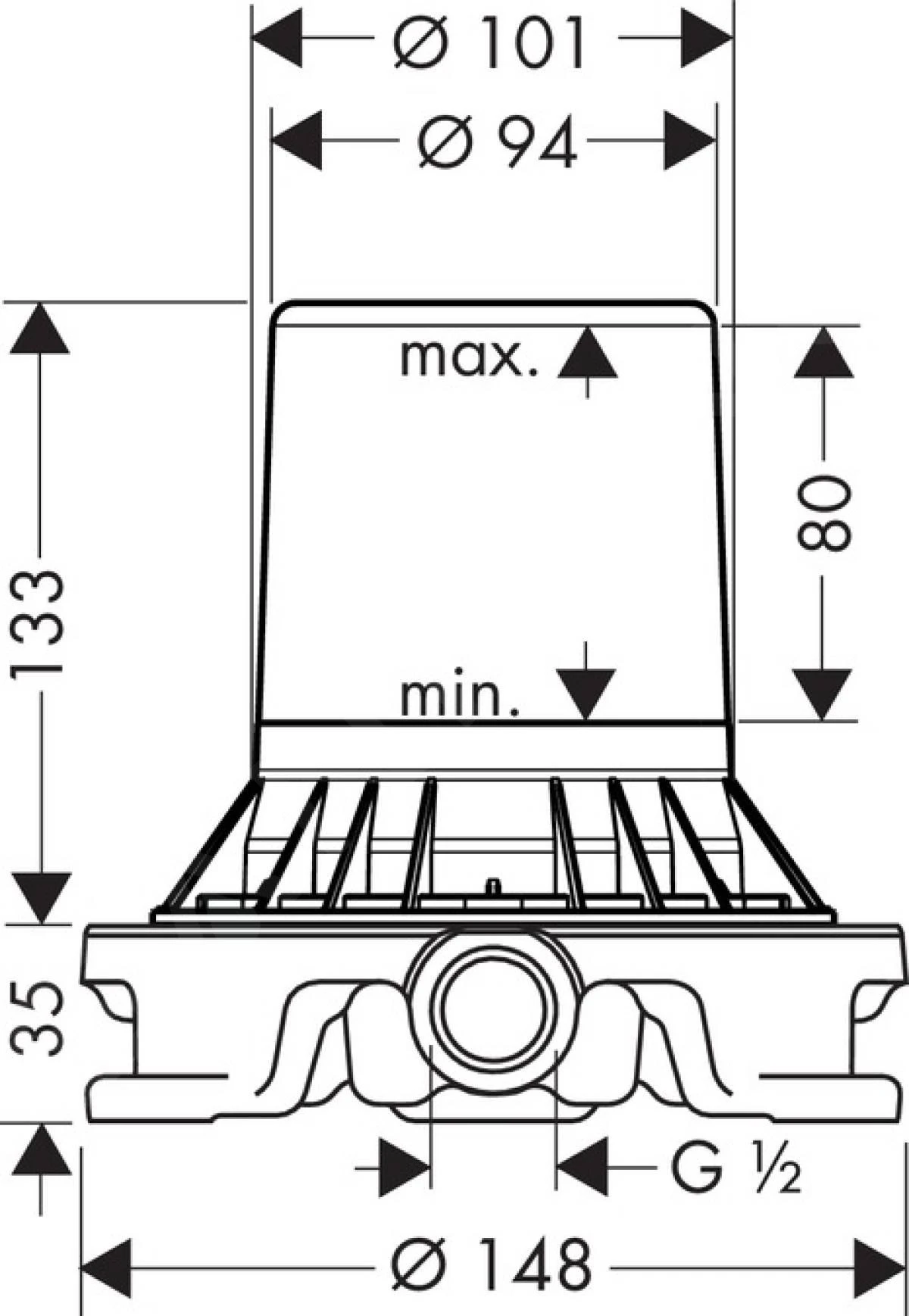 Axor Inbouwdelen - Basisgarnituur Voor Staande Badkraan 10452180 2 Axor Inbouwdelen - Basisgarnituur Voor Staande Badkraan 10452180 - Afbeelding 2
