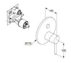 Kludi Bozz - Afbouwdeel Voor Inbouwkraan Voor 2 Functies, Mat Zwart 386593976 3 Kludi Bozz - Afbouwdeel Voor Inbouwkraan Voor 2 Functies, Mat Zwart 386593976 -Badkamer Luxe 7f03510e24d0ef94e38d18b3