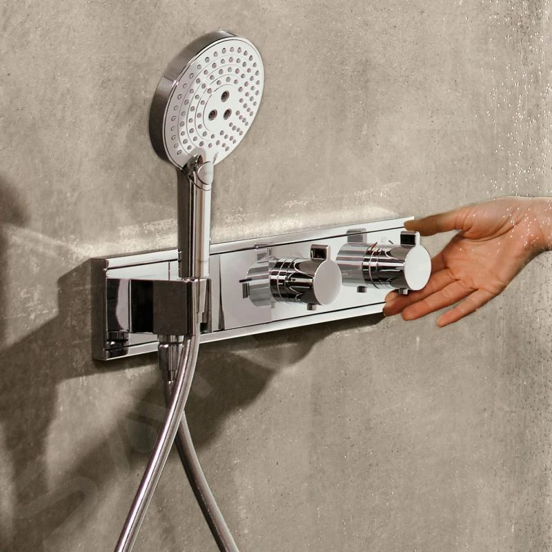 Hansgrohe RainSelect - Afbouwdeel Voor Thermostatische Douchekraan Voor 2 Functies, Zwart/chroom 15355600 3 Hansgrohe RainSelect - Afbouwdeel Voor Thermostatische Douchekraan Voor 2 Functies, Zwart/chroom 15355600 - Afbeelding 3