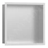 Hansgrohe XtraStoris Individual - Inbouwnis Met Designlijst, 300x300x100 Mm, Geborsteld Rvs/mat Wit 56097700