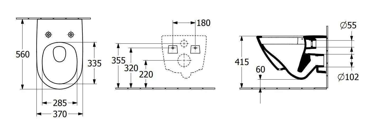 Villeroy & Boch Subway 3.0 - Hangend Toilet Met Wc-bril SoftClosing, TwistFlush, Alpine Wit 4670T901 2 Villeroy & Boch Subway 3.0 - Hangend Toilet Met Wc-bril SoftClosing, TwistFlush, Alpine Wit 4670T901 - Afbeelding 2