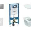 Geberit Duofix - Set Voorwandinstallatie, Closet Alpha Met WC-zitting, Bedieningspaneel Sigma01, Mat Chroom 111.300.00.5 NR3
