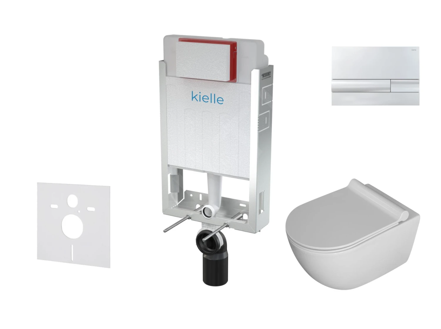 Kielle Genesis - Set Voorwandinstallatie, Toilet Gaia, Toiletbril Softclose En Bedieningspaneel Gemini I, Chroom 30505SZ06 1 Kielle Genesis - Set Voorwandinstallatie, Toilet Gaia, Toiletbril Softclose En Bedieningspaneel Gemini I, Chroom 30505SZ06