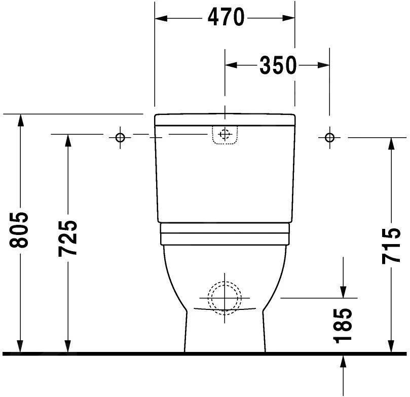 Duravit Starck 3 - Reservoir 475x210 Mm, Aansluiting Links Onderaan, Wit 0928100005 2 Duravit Starck 3 - Reservoir 475x210 Mm, Aansluiting Links Onderaan, Wit 0928100005 - Afbeelding 2