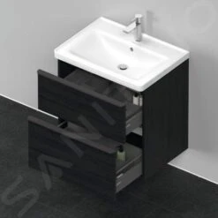 Duravit D-Neo - Wastafelonderkast 634x625x452 Mm, 2 Laden, Black Oak DE435401616 -Badkamer Luxe 8088ae996caf3b5fa1d2869e