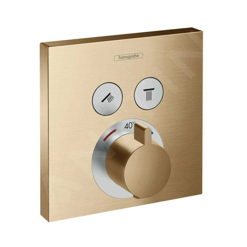 Hansgrohe Shower Select - Afbouwdeel Voor Inbouw Thermostaat Met Stopkraan En Omstelkraan, Geborsteld Brons 15763140 1 Hansgrohe Shower Select - Afbouwdeel Voor Inbouw Thermostaat Met Stopkraan En Omstelkraan, Geborsteld Brons 15763140