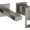 Grohe Eurocube - Inbouw Wastafelkraan, 2-gats Installatie, Geborsteld Hard Graphite 19895AL0