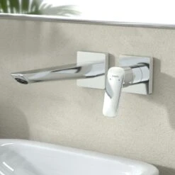 Hansgrohe Logis - Inbouw Wastafelkraan Fine, 2-gats, EcoSmart, Chroom 71256000 -Badkamer Luxe 80df191bd3ad63010bdb4abc