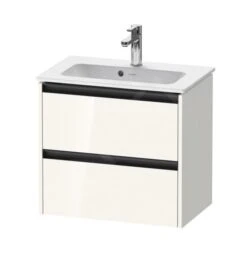 Duravit Ketho.2 - Wastafelonderkast 549x610x390 Mm, 2 Laden, Glanzend Wit K25255022220000