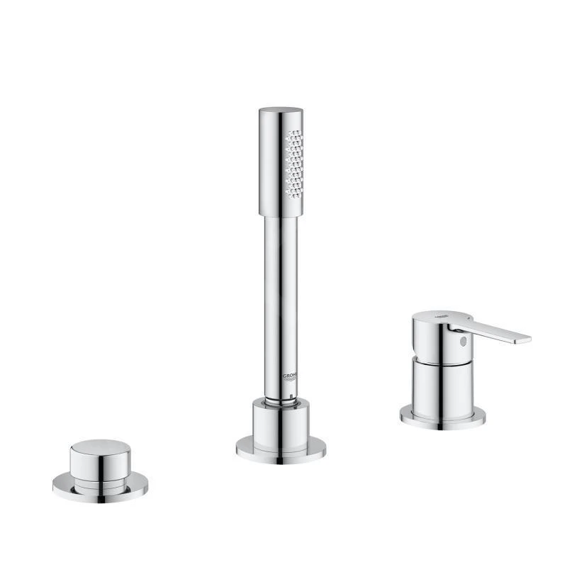 Grohe Lineare - Badrandcombinatie, 3-gats, Chroom 19965001 1 Grohe Lineare - Badrandcombinatie, 3-gats, Chroom 19965001