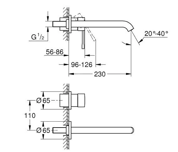 Grohe Essence - 2-gats Wastafelkraan L, Grafiet Donker, Geborsteld 19967AL1 2 Grohe Essence - 2-gats Wastafelkraan L, Grafiet Donker, Geborsteld 19967AL1 - Afbeelding 2