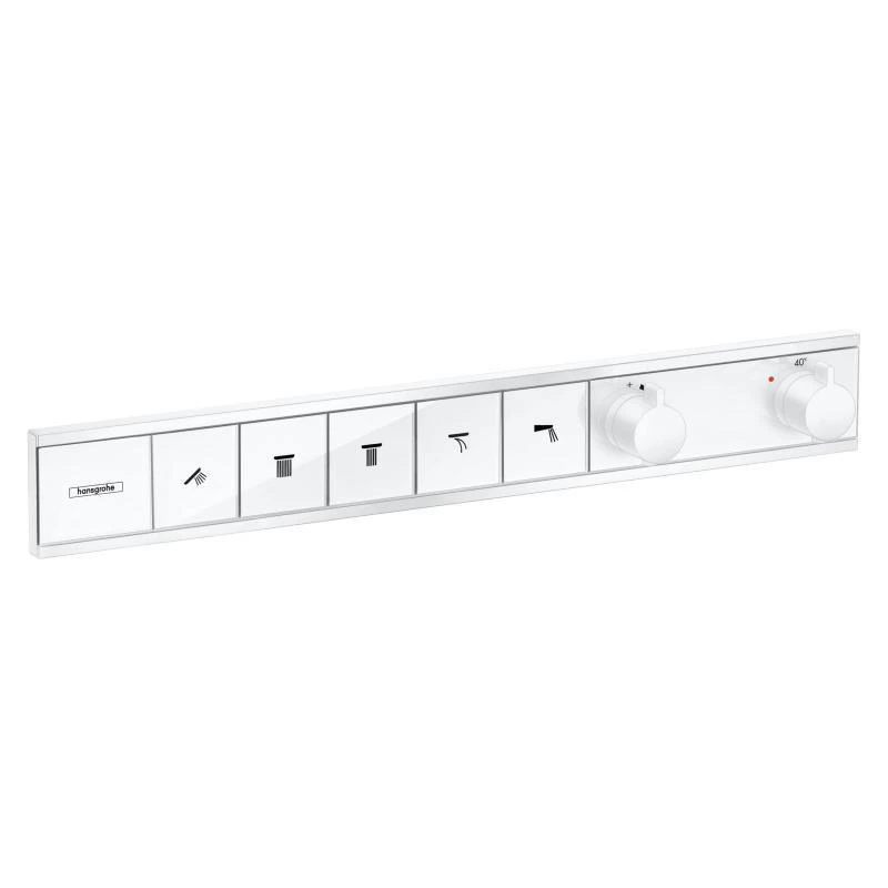 Hansgrohe RainSelect - Afbouwdeel Voor Inbouw Douchethermostaat Voor 5 Functies, Mat Wit 15384700 1 Hansgrohe RainSelect - Afbouwdeel Voor Inbouw Douchethermostaat Voor 5 Functies, Mat Wit 15384700