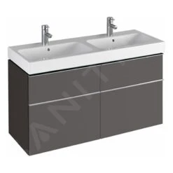 Geberit ICon - Onderkast Voor Dubbele Wastafel Met 4 Laden 1200 Mm, Lava Look 841521000 -Badkamer Luxe 8205afcb9eae0a874e4cbee5