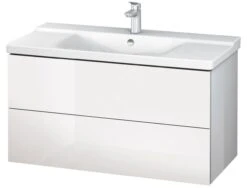Duravit L-Cube - Wastafelonderkast 555x1020x481 Mm, 2 Laden, Glanzend Wit LC625002222
