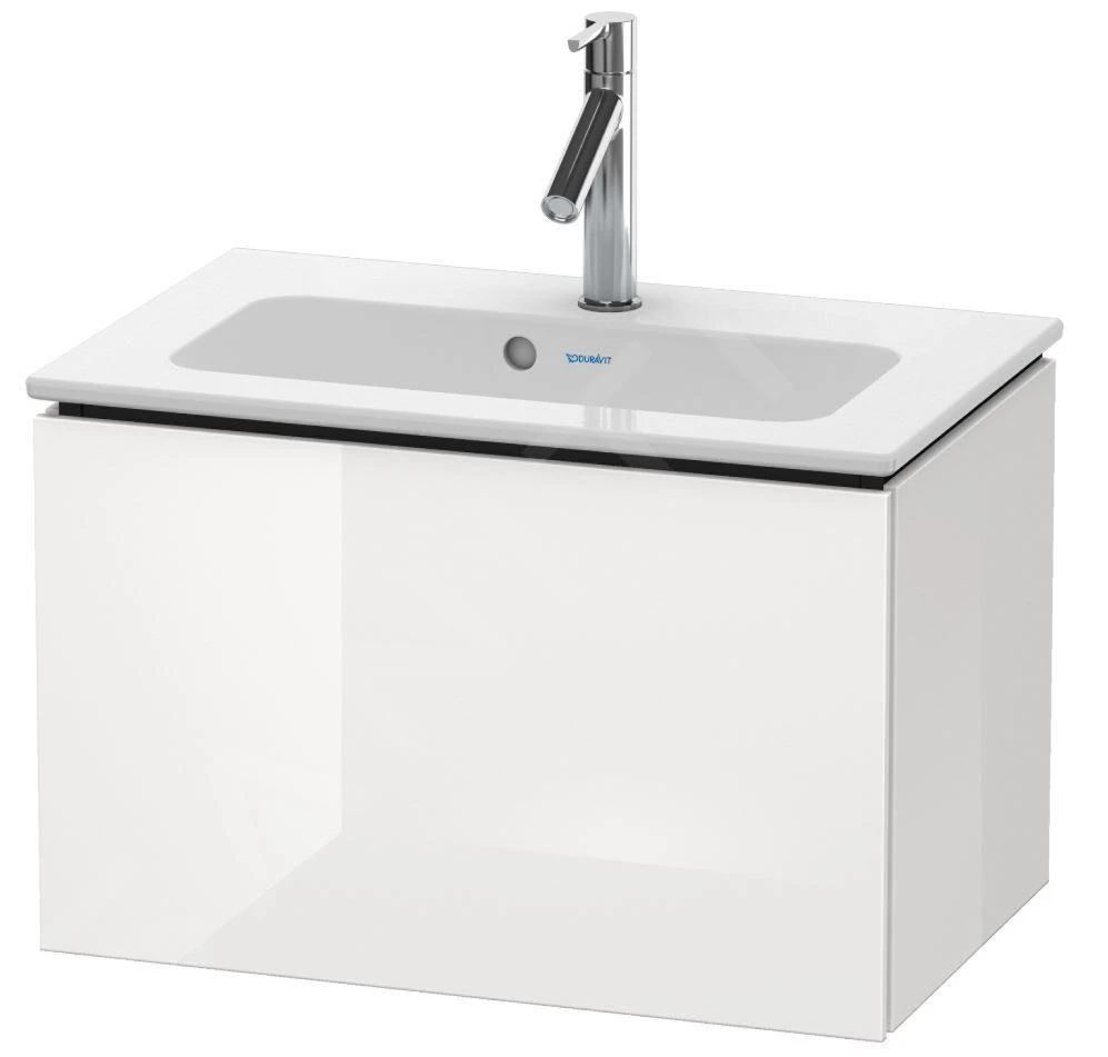 Duravit L-Cube - Wastafelonderkast Compact, 400x620x391 Mm, 1 La, Glanzend Wit LC615602222 1 Duravit L-Cube - Wastafelonderkast Compact, 400x620x391 Mm, 1 La, Glanzend Wit LC615602222