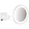 Hansgrohe AddStoris - Make-up Spiegel Wandmontage Met LED-verlichting, Mat Wit 41790700
