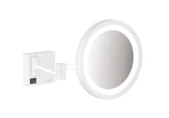 Hansgrohe AddStoris - Make-up Spiegel Wandmontage Met LED-verlichting, Mat Wit 41790700