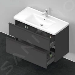 Duravit D-Neo - Wastafelonderkast 984x625x452 Mm, 2 Laden, Grafiet Mat DE435604949 -Badkamer Luxe 83b5629da9aaaf84fc234f9f