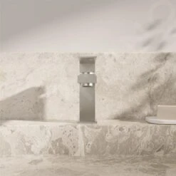 Steinberg 160 - Wastafelkraan Met Waste, Geborsteld Nikkel 160 1000 BN -Badkamer Luxe 83bc85ffb28dd7ce0a338eb5