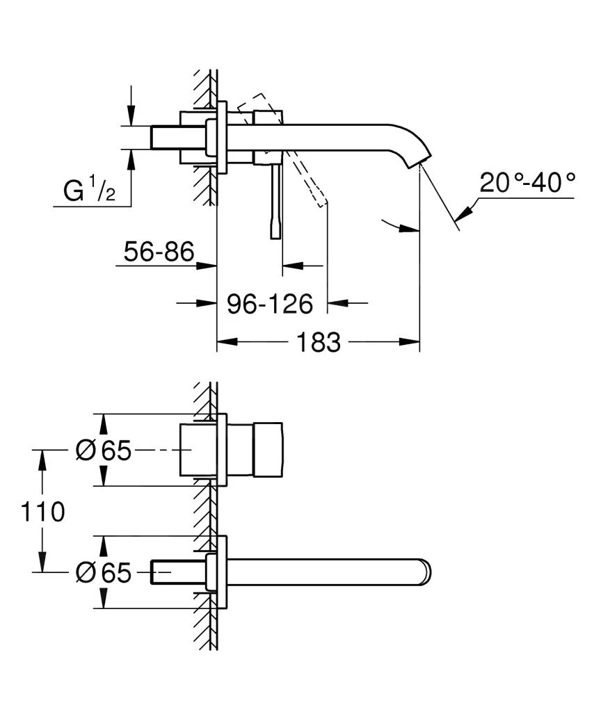 Grohe Essence - Inbouw Wastafelkraan, 2-gats Installatie, Geborsteld Warm Sunset 19408DL1 2 Grohe Essence - Inbouw Wastafelkraan, 2-gats Installatie, Geborsteld Warm Sunset 19408DL1 - Afbeelding 2