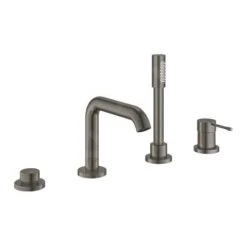 Grohe Essence - Badrandcombinatie, 4-gats, Grafiet Donker, Geborsteld 19578AL1