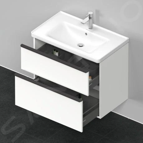 Duravit D-Neo - Wastafelonderkast 784x625x452 Mm, 2 Laden, Mat Wit DE435501818 4 Duravit D-Neo - Wastafelonderkast 784x625x452 Mm, 2 Laden, Mat Wit DE435501818 - Afbeelding 4