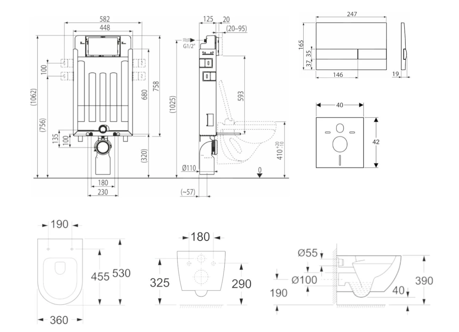 Kielle Genesis - Set Voorwandinstallatie, Toilet Met Toiletbril Softclose En Bedieningspaneel Gemini I, Chroom 30505SZ16 2 Kielle Genesis - Set Voorwandinstallatie, Toilet Met Toiletbril Softclose En Bedieningspaneel Gemini I, Chroom 30505SZ16 - Afbeelding 2