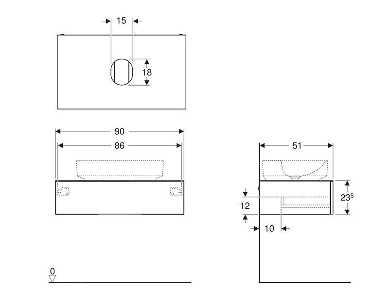 Geberit VariForm - Wastafelonderkast, 900x510x235 Mm, Met één Schuiflade, Aflegvlak En Sifon, Glanzend Wit/mat Wit 501.165.00.1 2 Geberit VariForm - Wastafelonderkast, 900x510x235 Mm, Met één Schuiflade, Aflegvlak En Sifon, Glanzend Wit/mat Wit 501.165.00.1 - Afbeelding 2