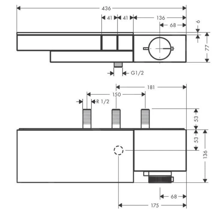 Axor Edge - Afbouwdeel Voor Thermostaat, 2 Functies, Chroom/diamond Cut 46241000 2 Axor Edge - Afbouwdeel Voor Thermostaat, 2 Functies, Chroom/diamond Cut 46241000 - Afbeelding 2
