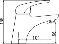 Novaservis Titania Hit - Wastafelkraan, Chroom 95501/1,0 -Badkamer Luxe 8584baed473f0809fb9c9480