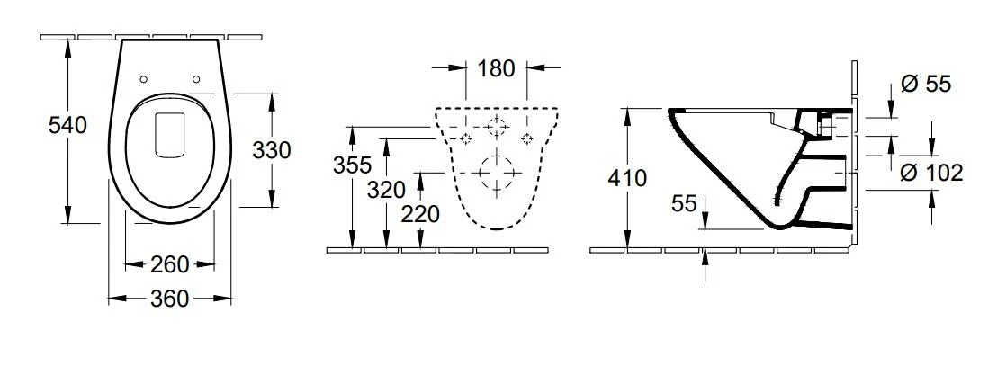Villeroy & Boch O.novo - Hangend Toilet, DirectFlush, Alpine Wit 7682R001 2 Villeroy & Boch O.novo - Hangend Toilet, DirectFlush, Alpine Wit 7682R001 - Afbeelding 2