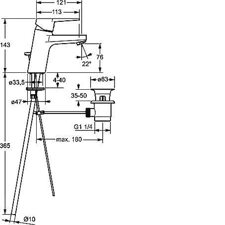 Hansa Twist - Eengreeps Wastafelkraan, Chroom 09092183 2 Hansa Twist - Eengreeps Wastafelkraan, Chroom 09092183 - Afbeelding 2