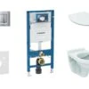 Geberit Duofix - Set Voorwandinstallatie, Closet Alpha Met WC-zitting, SIGMA30 Bedieningsknop, Mat Chroom/chroom 111.300.00.5 ND7