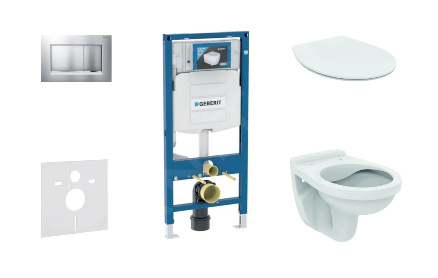 Geberit Duofix - Set Voorwandinstallatie, Closet Alpha Met WC-zitting, SIGMA30 Bedieningsknop, Mat Chroom/chroom 111.300.00.5 ND7 1 Geberit Duofix - Set Voorwandinstallatie, Closet Alpha Met WC-zitting, SIGMA30 Bedieningsknop, Mat Chroom/chroom 111.300.00.5 ND7