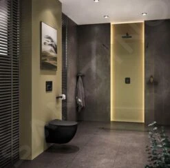 Ravak Chrome - Hangend Toilet, RimOff, Mat Zwart X01794 -Badkamer Luxe 87c766f55c9f9d80d1fff793