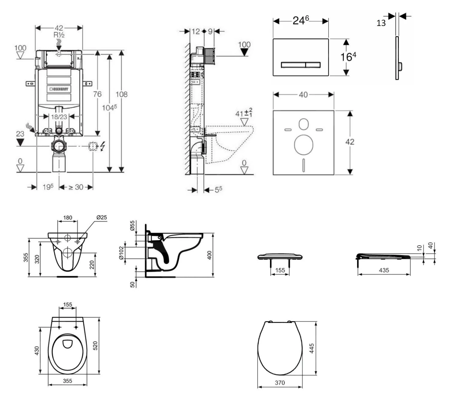 Geberit Kombifix - Set Voorwandinstallatie, Closet Alpha Met WC-zitting, SIGMA50 Bedieningsknop, Alpine Wit 110.302.00.5 NR8 2 Geberit Kombifix - Set Voorwandinstallatie, Closet Alpha Met WC-zitting, SIGMA50 Bedieningsknop, Alpine Wit 110.302.00.5 NR8 - Afbeelding 2