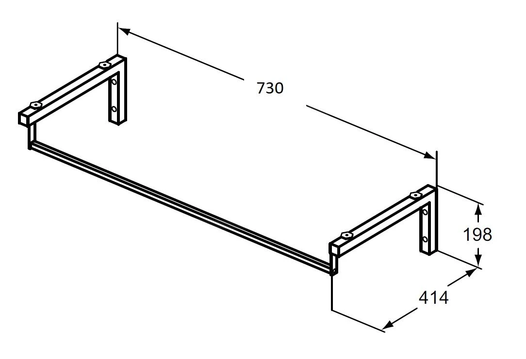 Ideal Standard Softmood - Meubelconsole 730 X 200 X 415 Mm, Chroom T783867 2 Ideal Standard Softmood - Meubelconsole 730 X 200 X 415 Mm, Chroom T783867 - Afbeelding 2