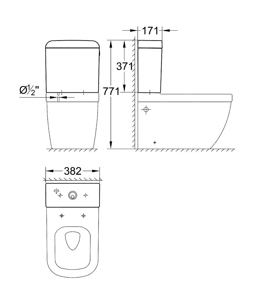 Grohe Euro Ceramic - Spoelreservoir , 382x171 Mm, Watertoevoer Achteraan, Wit Alpine 39332000 2 Grohe Euro Ceramic - Spoelreservoir , 382x171 Mm, Watertoevoer Achteraan, Wit Alpine 39332000 - Afbeelding 2