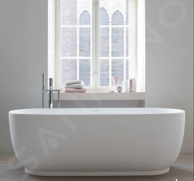 Duravit Luv - Vrijstaand Bad, 1600x750 Mm, DuraSolid, ClickClack, Wit 700461000000000 3 Duravit Luv - Vrijstaand Bad, 1600x750 Mm, DuraSolid, ClickClack, Wit 700461000000000 - Afbeelding 3