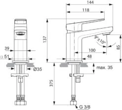 Ideal Standard Tonic II - Wastafelkraan Piccolo, Chroom A6331AA -Badkamer Luxe 892efaf6e219a3ad94e2b1cb