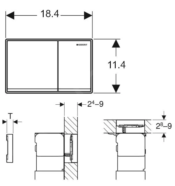 Geberit Omega60 - Bedieningsplaat, Chroom/zand Grijs 115.081.JL.1 2 Geberit Omega60 - Bedieningsplaat, Chroom/zand Grijs 115.081.JL.1 - Afbeelding 2