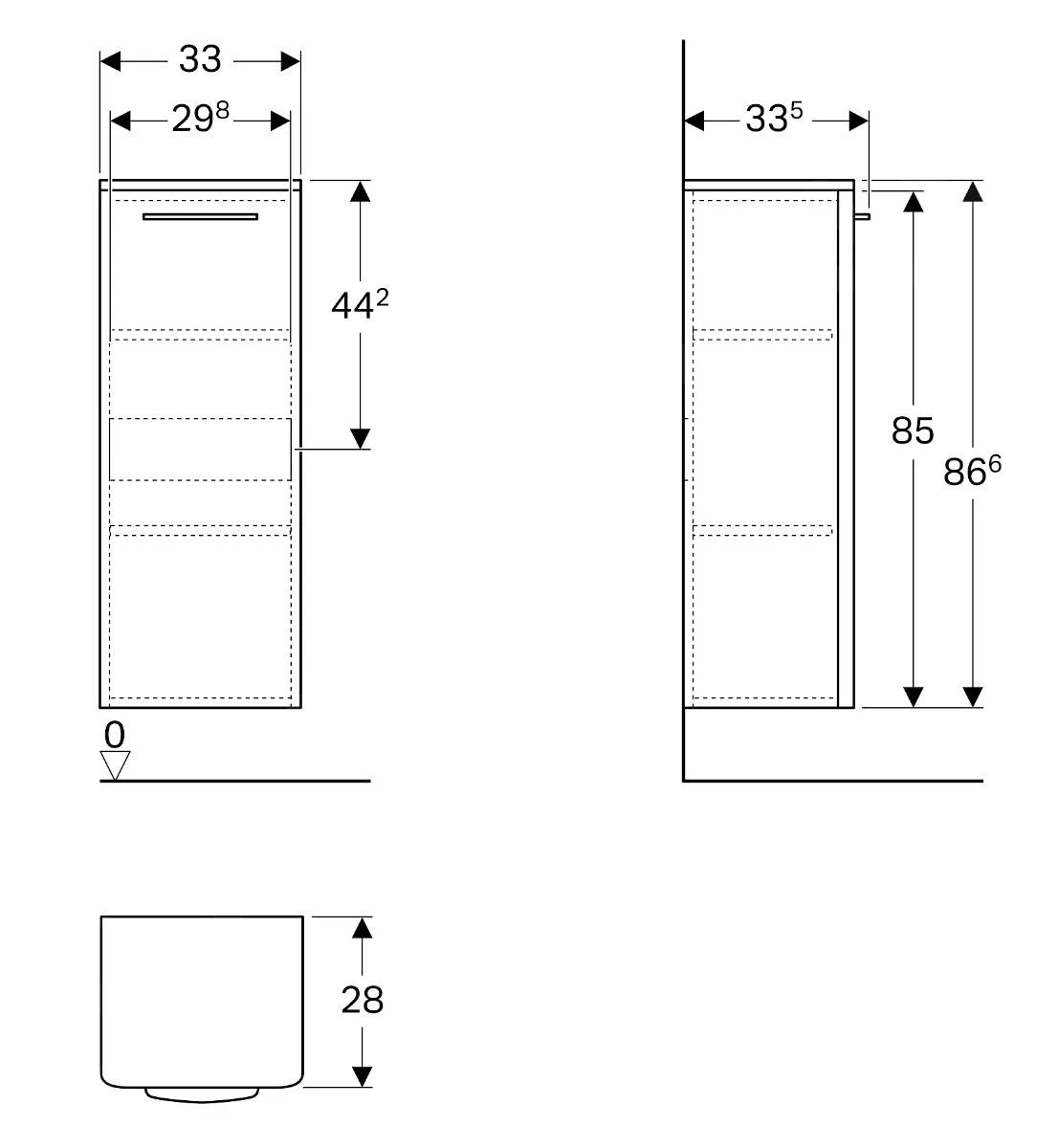 Geberit Selnova Square - Onderkast 866x330x280 Mm, 1 Deur, Mat Lava 501.392.JK.1 2 Geberit Selnova Square - Onderkast 866x330x280 Mm, 1 Deur, Mat Lava 501.392.JK.1 - Afbeelding 2