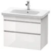 Duravit DuraStyle - Wastafelonderkast 610x730x448 Mm, 2 Laden, Glanzend Wit DS648102222